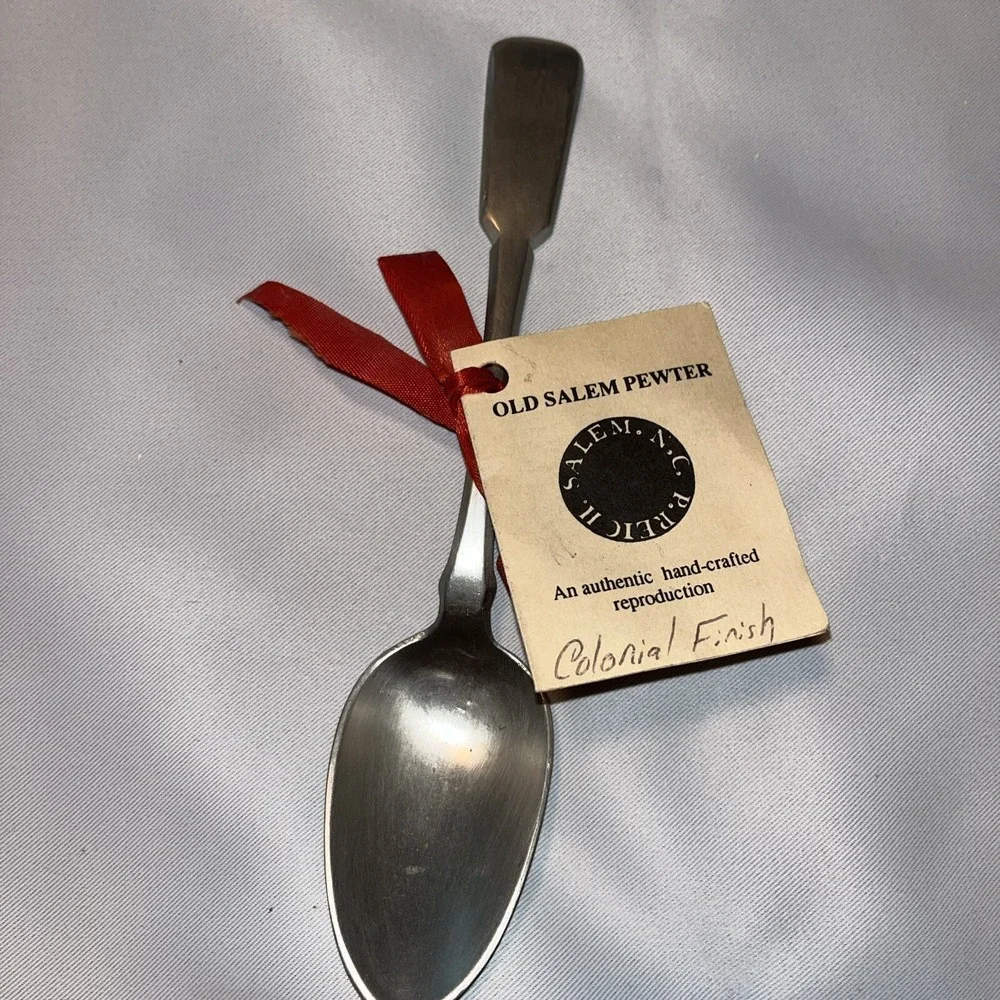 Vintage Old Salem Pewter Spoon‎ Handmade 2000 Earl Williams , Federal Spoon